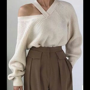 Off shoulder sweater